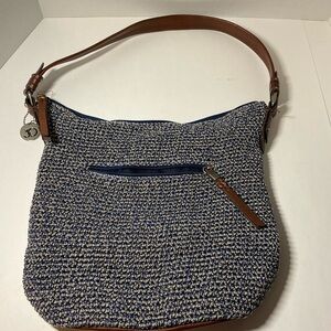 The Sak Blue and Brown woven hobo Women's Bag